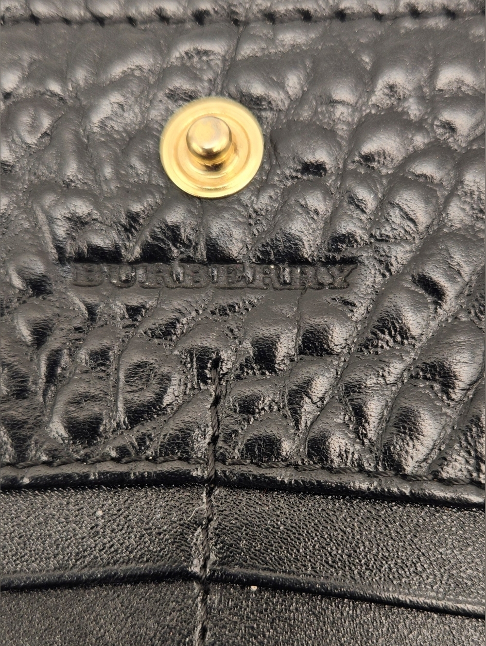 Burberry Embossed Check Leather Wallet - Picture 5 of 15